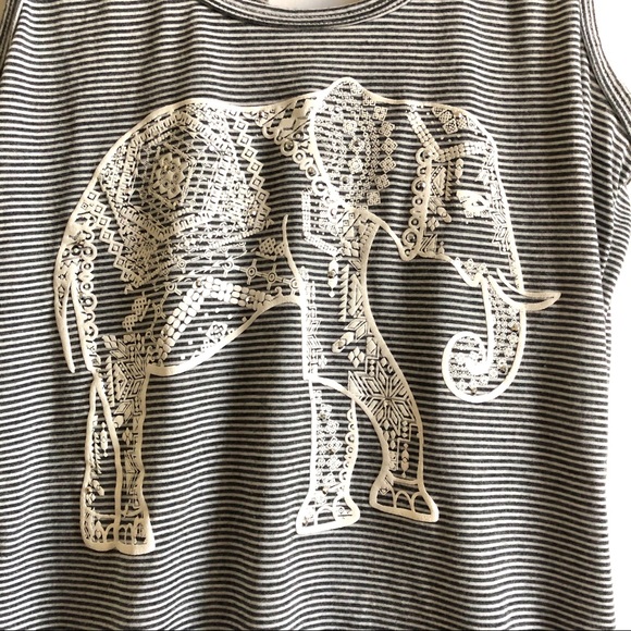 Vanity Striped Elephant Tank Top - Picture 2 of 8